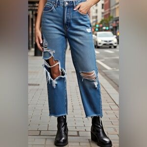 Carmar Distressed Denim Jeans, Size 26